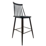 Σκαμπό Bar ArteLibre MARANTA Μαύρο/Καρυδί PP/Μέταλλο 45x46x97cm