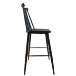 Σκαμπό Bar ArteLibre MARANTA Μαύρο/Καρυδί PP/Μέταλλο 45x46x97cm