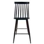 Σκαμπό Bar ArteLibre MARANTA Μαύρο/Καρυδί PP/Μέταλλο 45x46x97cm