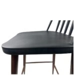 Σκαμπό Bar ArteLibre MARANTA Μαύρο/Καρυδί PP/Μέταλλο 45x46x97cm