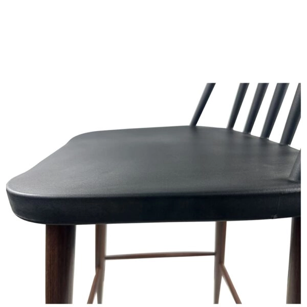 Σκαμπό Bar ArteLibre MARANTA Μαύρο/Καρυδί PP/Μέταλλο 45x46x97cm