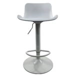 Σκαμπό Bar ArteLibre QUERIDA Λευκό PP/Μέταλλο 44x45x58/81-79/102cm