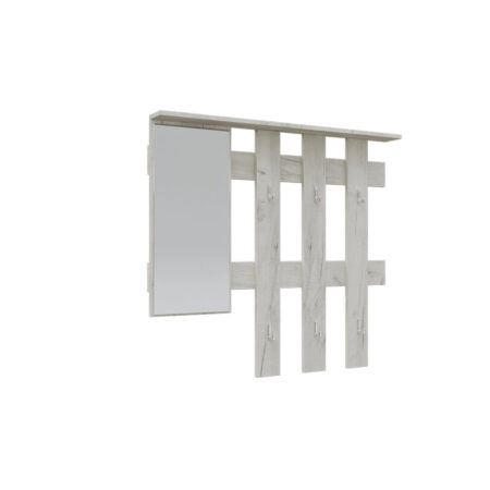 Κρεμάστρα Reno με Καθρέπτη Λευκό 100x10x90cm