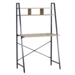 Γραφείο ArteLibre LYNDALE Με Ράφια Δρυς/Μαύρο Μοριοσανίδα/Μέταλλο 84x46x142cm