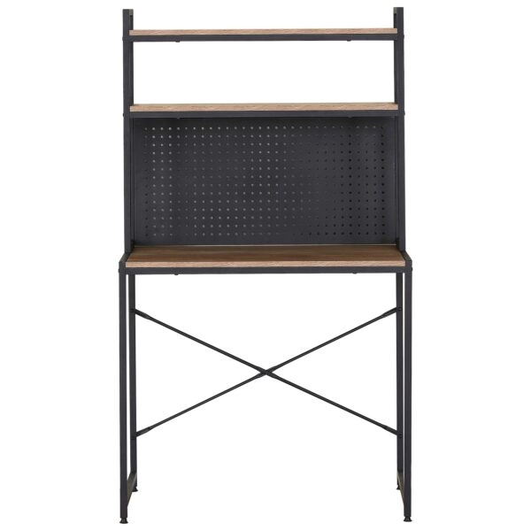 Γραφείο ArteLibre OSWELL Με Ράφια Μαύρο/Δρυς Μέταλλο/Μοριοσανίδα 84x50x148.5cm