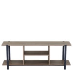 Έπιπλο Τηλεόρασης ArteLibre PENWYN Καφέ/Μαύρο Μοριοσανίδα/Μέταλλο 120x35x46cm