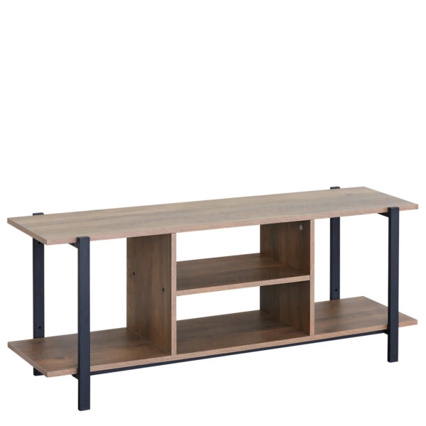 Έπιπλο Τηλεόρασης ArteLibre PENWYN Καφέ/Μαύρο Μοριοσανίδα/Μέταλλο 120x35x46cm