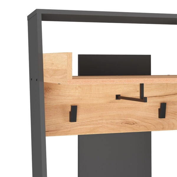 Έπιπλο εισόδου Sciove σε ανθρακί-φυσική απόχρωση 70x40x200εκ