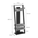 Έπιπλο εισόδου Sciove σε ανθρακί-φυσική απόχρωση 70x40x200εκ