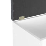 Έπιπλο εισόδου- σκαμπό- παπουτσοθήκη Oriental  σε λευκή απόχρωση 100x37.2x50εκ