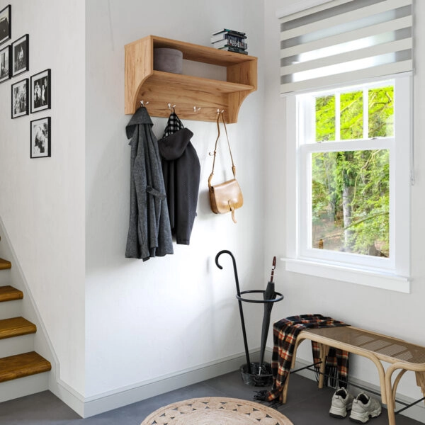 Κρεμάστρα Crosta  σε oak απόχρωση 80x28x40εκ