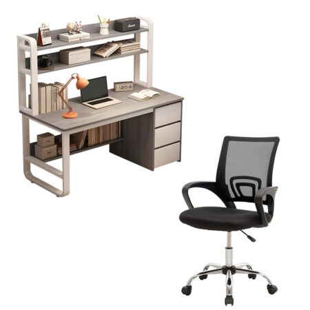 Φοιτητικό πακέτο επίπλων γραφείου Soco-Berto II pakoworld σετ 2 τμχ