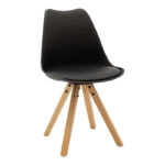 Τραπεζαρία Manka I-Caron  σετ 3τεμ σε sonoma-μαύρη απόχρωση 80x80x77εκ