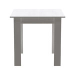 Τραπεζαρία Manka-Ezra  σετ 5τεμ σε λευκή απόχρωση 80x80x77εκ