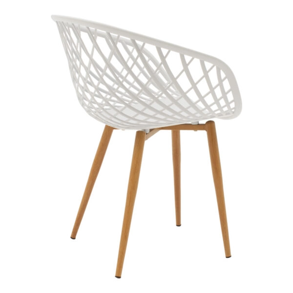 Τραπεζαρία Manka-Ezra  σετ 5τεμ σε λευκή απόχρωση 110x80x77εκ