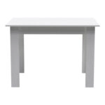 Τραπεζαρία Manka-Ezra  σετ 5τεμ σε λευκή απόχρωση 110x80x77εκ