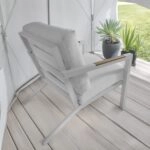 Artekko Alu Πολυθρόνα Αλουμινίου Με Λευκά  Μαξιλάρια (70x95x76)cm