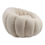 Καναπές 2θέσιος Yannick  μπουκλέ ύφασμα σε μπεζ απόχρωση 148x92x62εκ