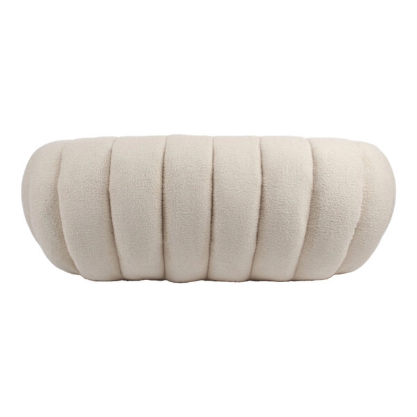 Καναπές 2θέσιος Yannick  μπουκλέ ύφασμα σε μπεζ απόχρωση 148x92x62εκ