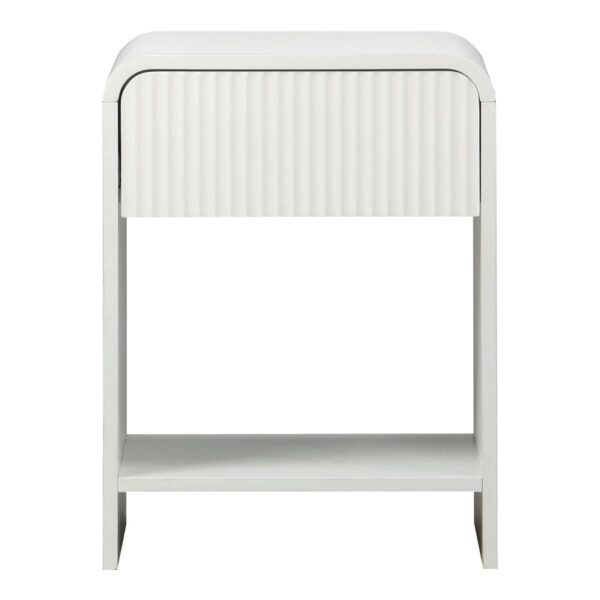 Κομοδίνο Lemperto  MDF σε λευκή απόχρωση 40x40x53εκ