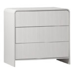 Συρταριέρα Zeplen  MDF σε λευκή απόχρωση 80x40x75εκ