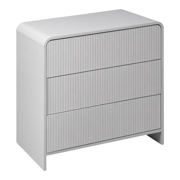 Συρταριέρα Zeplen  MDF σε λευκή απόχρωση 80x40x75εκ
