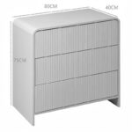 Συρταριέρα Zeplen  MDF σε λευκή απόχρωση 80x40x75εκ