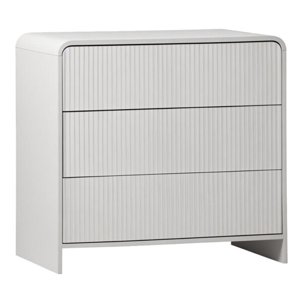 Συρταριέρα Zeplen  MDF σε λευκή απόχρωση 80x40x75εκ