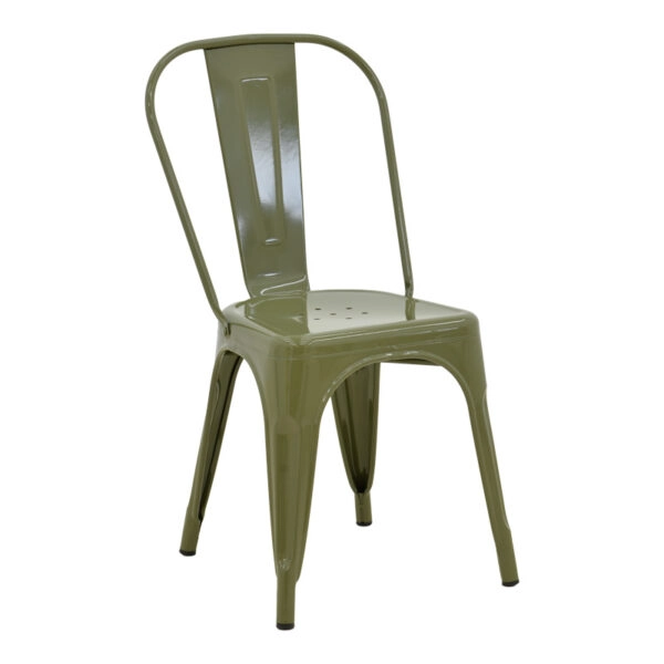 Καρέκλα Utopia μέταλλο σε λαδί απόχρωση 44x44x85εκ