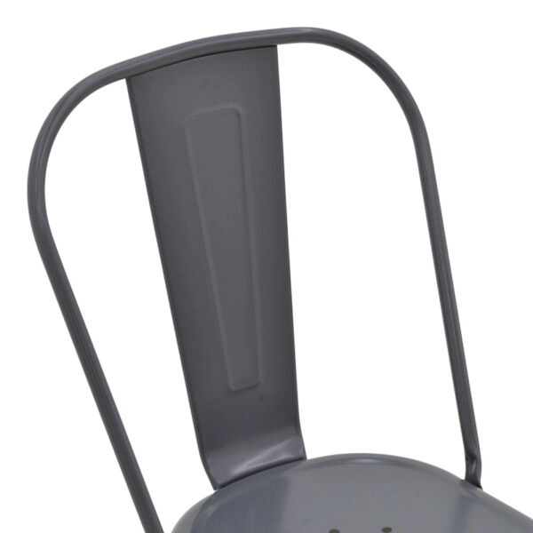 Καρέκλα Utopia μέταλλο σε ανθρακί απόχρωση 44x44x85εκ