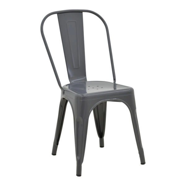 Καρέκλα Utopia μέταλλο σε ανθρακί απόχρωση 44x44x85εκ