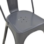 Καρέκλα Utopia μέταλλο σε ανθρακί απόχρωση 44x44x85εκ