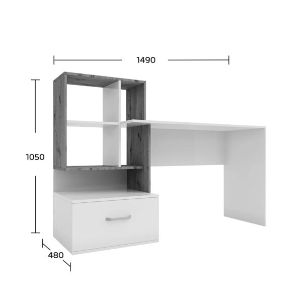Γραφείο Viola Λευκό-Σονόμα 149x48x105cm