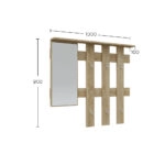 Κρεμάστρα Reno με Καθρέπτη Σονόμα 100x10x90cm
