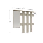 Κρεμάστρα Reno με Καθρέπτη Cashmere 100x10x90cm