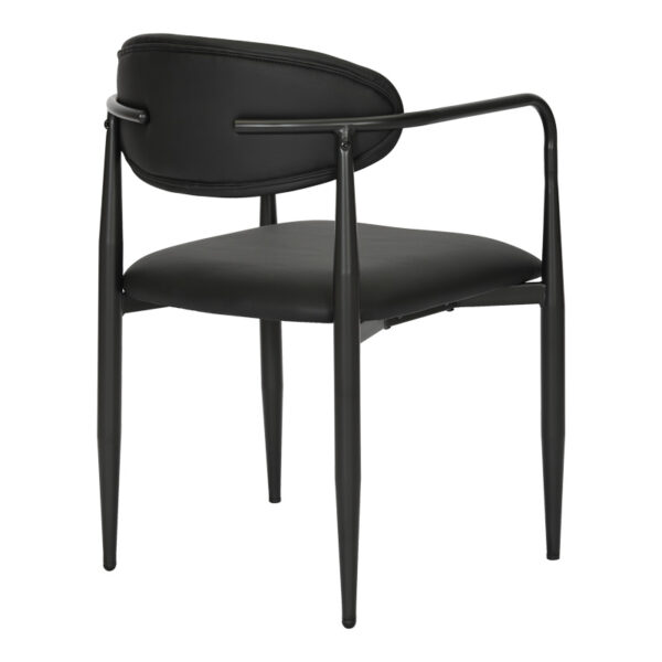 Πολυθρόνα Kalone  pu σε μαύρη απόχρωση 56x55x78εκ