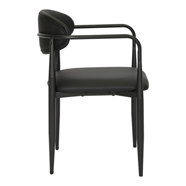 Πολυθρόνα Kalone  pu σε μαύρη απόχρωση 56x55x78εκ