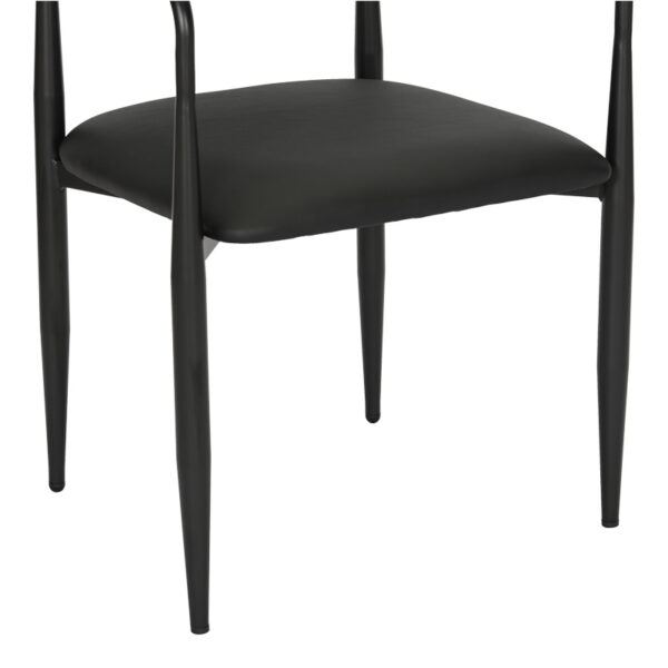 Πολυθρόνα Kalone  pu σε μαύρη απόχρωση 56x55x78εκ