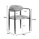 Πολυθρόνα Kalone  pu σε μαύρη απόχρωση 56x55x78εκ