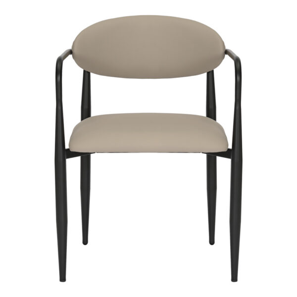 Πολυθρόνα Kalone  pu σε γκρι-μπεζ απόχρωση 56x55x78εκ