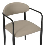 Πολυθρόνα Kalone  pu σε γκρι-μπεζ απόχρωση 56x55x78εκ