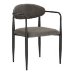 Πολυθρόνα Kalone  ύφασμα σε ανθρακί απόχρωση 56x55x78εκ