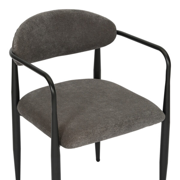 Πολυθρόνα Kalone  ύφασμα σε ανθρακί απόχρωση 56x55x78εκ