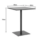 Τραπέζι Nerobian  mdf σε sonoma απόχρωση 60x60x75εκ