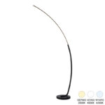 Φωτιστικό δαπέδου Urena  led μέταλλο σε μαύρη απόχρωση 70x28x165εκ