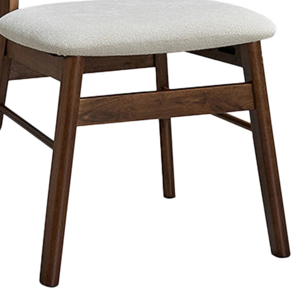 Καρέκλα Cairo  rubberwood σε καρυδί-εκρού απόχρωση 47x47x76εκ