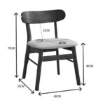 Καρέκλα Cairo rubberwood σε φυσική-μπεζ απόχρωση 47x47x76εκ