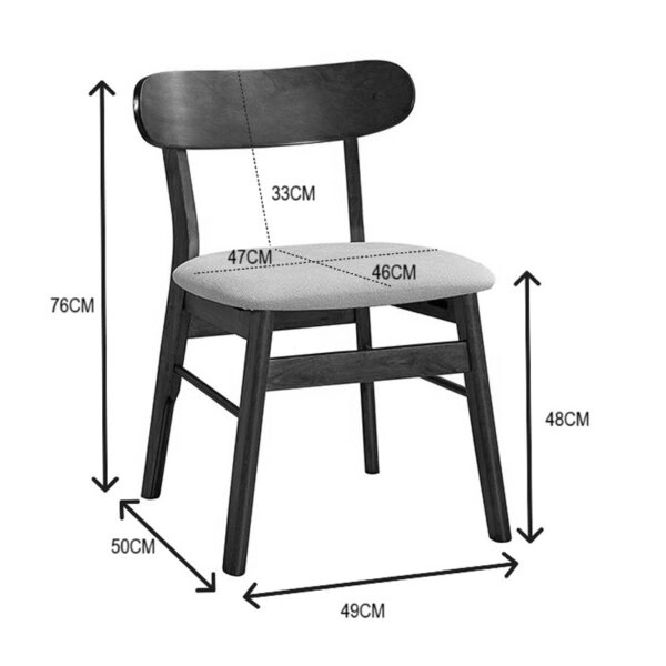 Καρέκλα Cairo rubberwood σε φυσική-μπεζ απόχρωση 47x47x76εκ