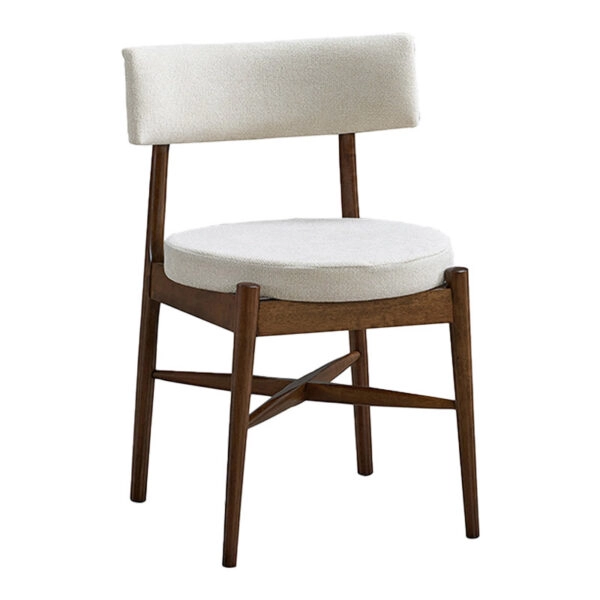 Τραπεζαρία Eleganza-Raudi  σετ 7τεμ mdf σε καρυδί-εκρού απόχρωση 180x99x75.8εκ