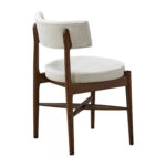 Τραπεζαρία Eleganza-Raudi  σετ 7τεμ mdf σε καρυδί-εκρού απόχρωση 180x99x75.8εκ